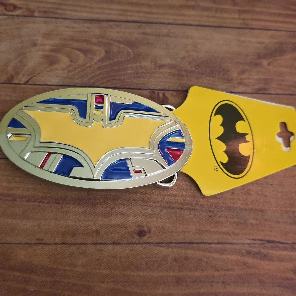 Batman Themed Symbol Yellow Belt Buckle